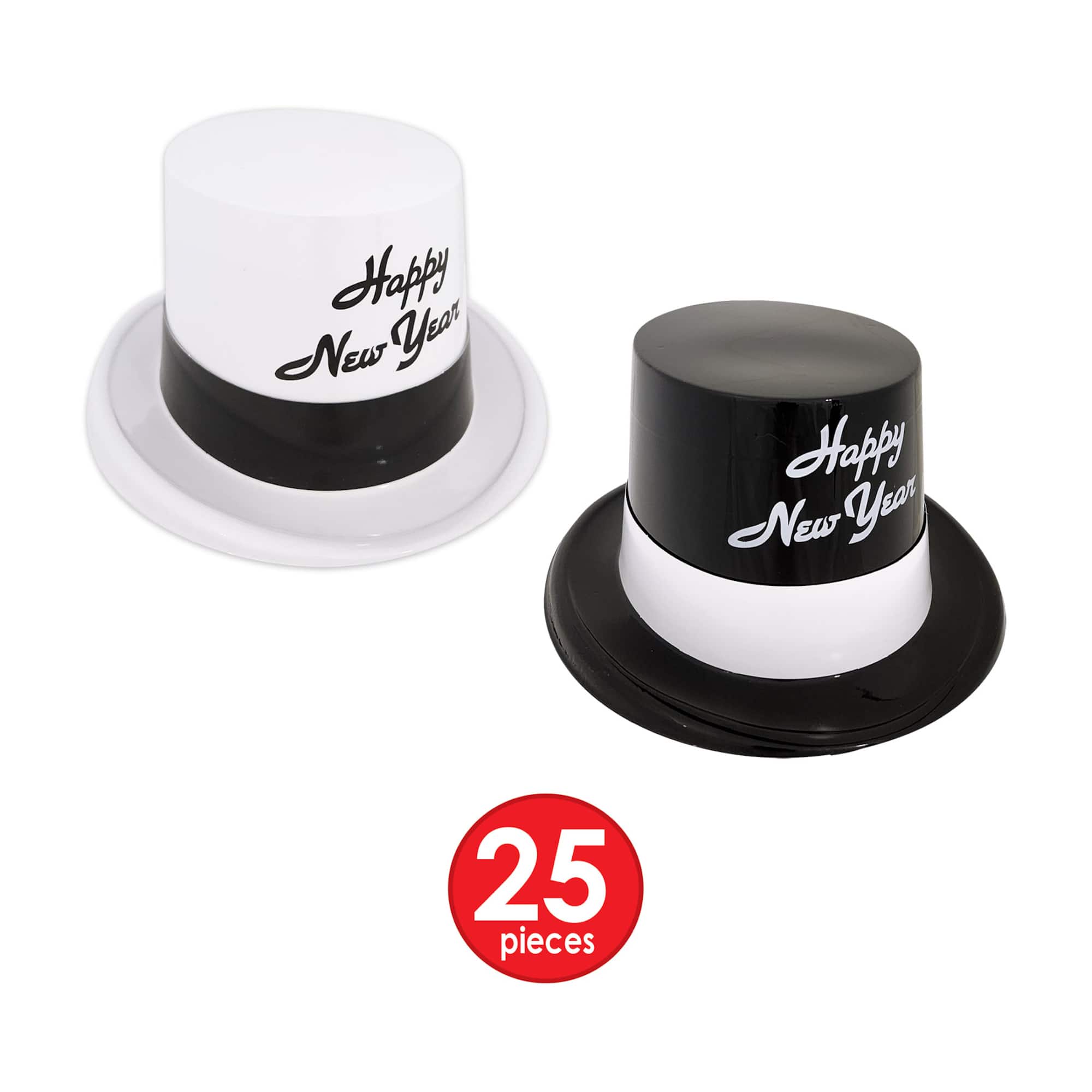 Beistle Black & White New Year Legacy Party Favor Kit for 50